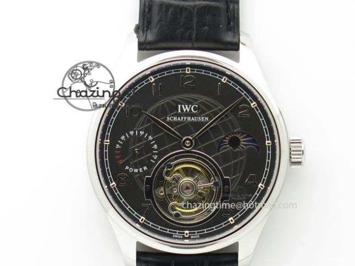 MIROTIME 1219 ModernLook Portuguese IW371445 ZF 1:1 Best Edition SS White Dial Gold Markers On Brown Leather Strap A79350 V 7269